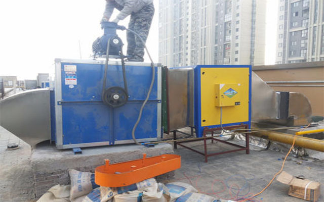高空油烟净化器安装效果图展示
